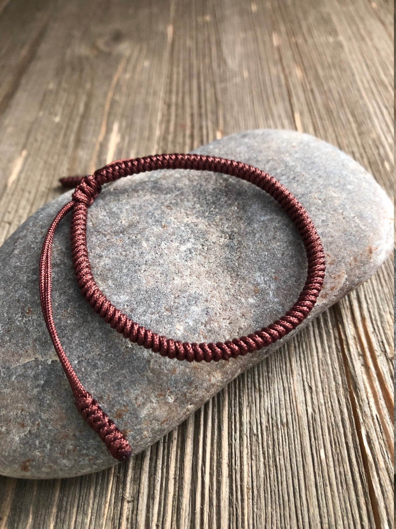 Red Tibetan Buddhist Lucky Rope Bracelet | aftcra